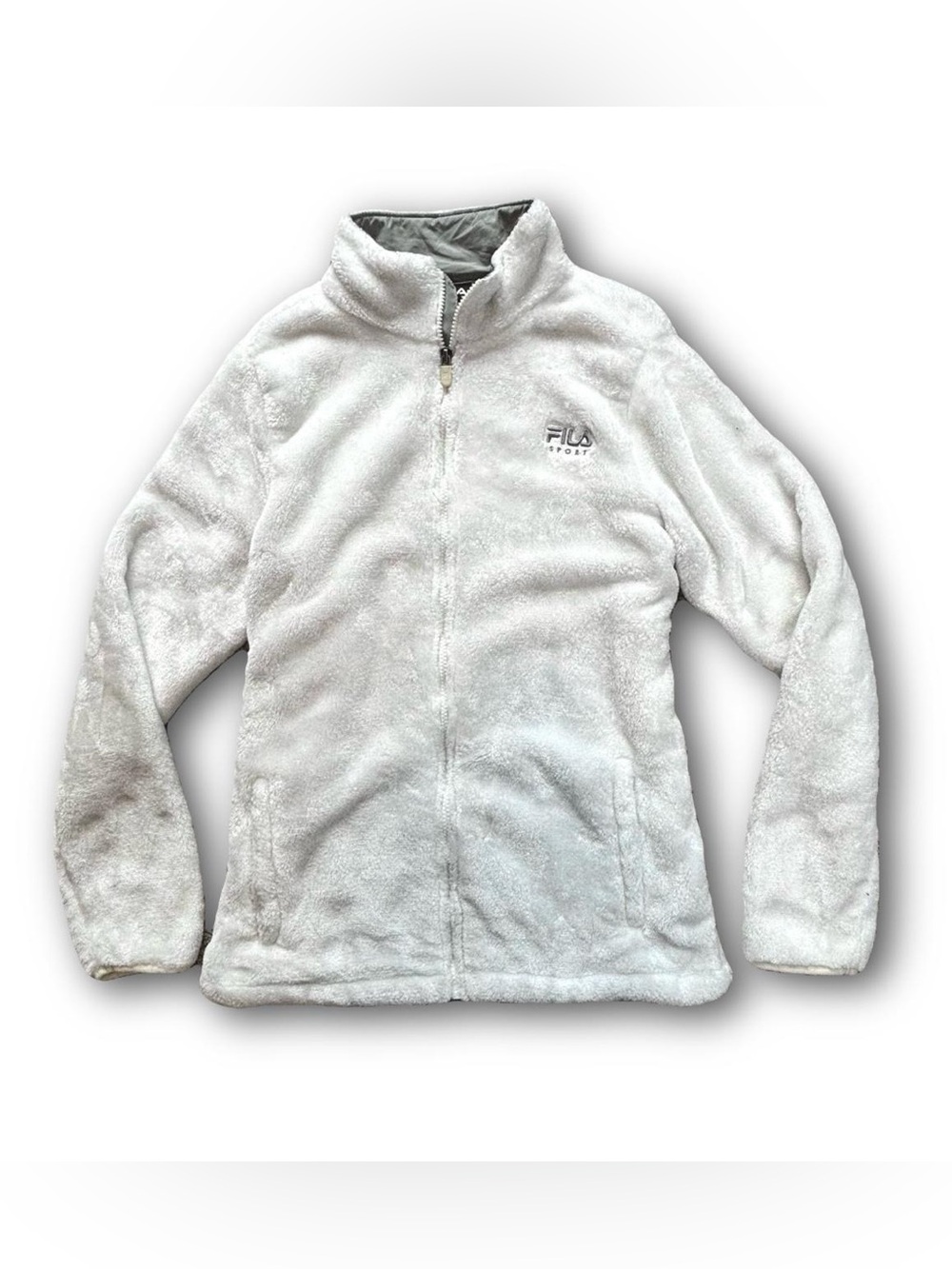Fila White faux fur jacket